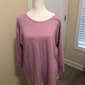 Croft & Barrow Women's Mauve Long Sleeve Top